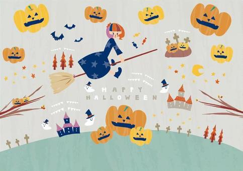 Illustration, halloween, bonbons, contexte, 