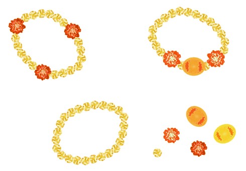 ブレスレット ブレスレット ブレスレット,腕輪,薔薇,花,パーツ,アクセサリー,サークル,リング,装飾,手作りのイラスト素材