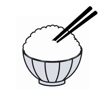 大盛の米の丼飯に箸のアイコン画像素材 アイコン,米,飯,丼,大盛り,箸,挿し絵,食べ物,食事,食べるのイラスト素材
