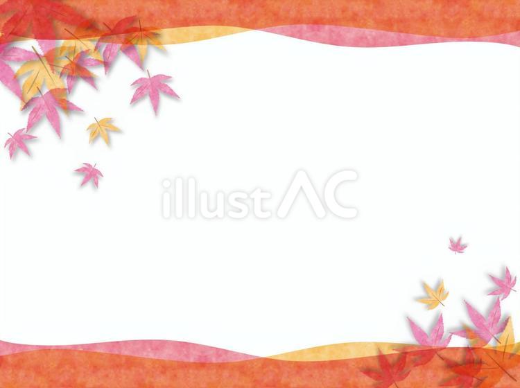 水彩風秋の紅葉の背景 水彩,もみじ,秋のイラスト素材