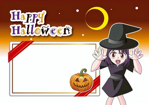 アニメ風魔女のハロウィンPOP