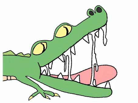 ワニの牙 ワニの牙 ワニ,怖い,口,牙,生き物,pop調,手描き,挿絵,ワンポイント,素材のイラスト素材