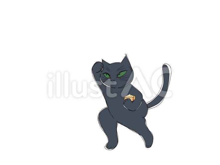 やや、鬼は何処へ 節分,ねこ,豆まきのイラスト素材