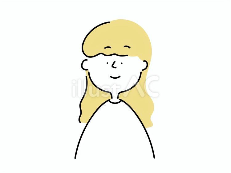 欧米風の女の子 欧米,海外,ハーフのイラスト素材