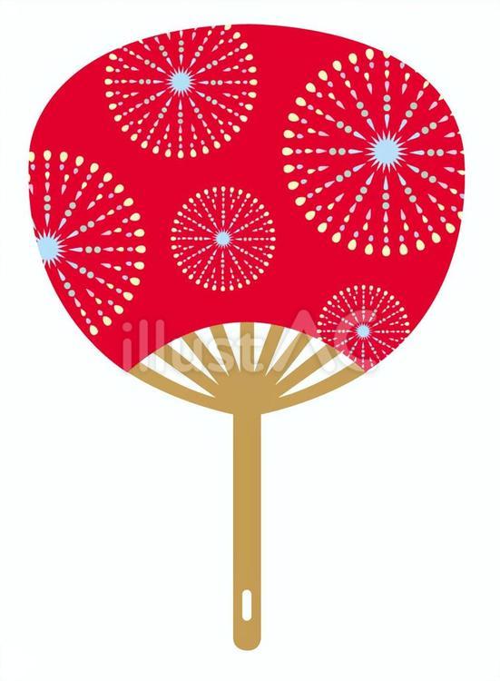 花火のうちわ03_25 うちわ,団扇,アイコンのイラスト素材