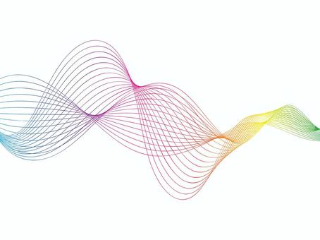 Illustration, waveform, background, colorful, 