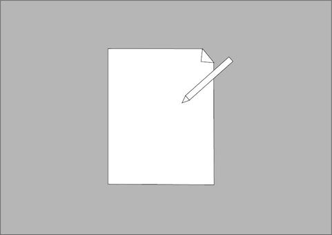 Paper and pencil icon, , JPG, PNG and AI