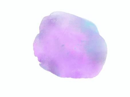 きれいな紫の水彩絵具の雫＿にじみフレーム 絵具,水彩絵具,水彩,フレーム,枠,装飾,雫,にじみ,おしゃれ,手書きのイラスト素材