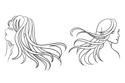 Illustration, female, people, long hair, 