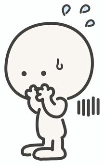 焦るシンプルな人物 焦るシンプルな人物 焦る,汗,失敗,動揺,シンプル,人物,動作,かわいい,イラスト,素材のイラスト素材