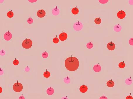 林檎の壁紙イラスト 林檎,背景,壁紙,手描き,かわいい,イラストのイラスト素材