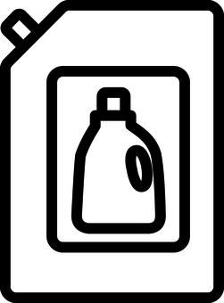 ピクトグラムの黒の詰め替え用洗剤です。 ピクトグラム,洗濯,洗剤,詰め替え,シンプル,液体,家事,ランドリー,清潔,衣類のイラスト素材