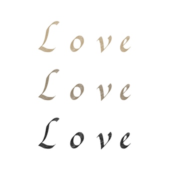 Love カリグラフィー文字　3色まとめ カリグラフィー,calligraphy,手書き文字,文字素材,ロゴ風,英字,英語,シンプル,メッセージカード,ギフトのイラスト素材