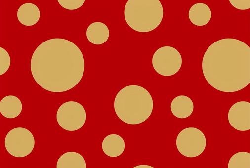 赤に金の水玉 水玉,模様,パターン,シームレス,赤,金,レッド,ゴールド,背景,クリスマスのイラスト素材