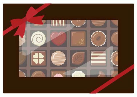バレンタインのチョコレートギフト バレンタイン,チョコレート,バレンタインチョコ,リボン,食べ物,2月,プレゼント,お菓子,スイーツ,高級のイラスト素材