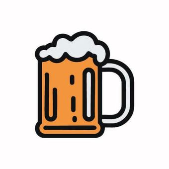 Draft beer (illustration), beer, a mug, muggy beer, JPG, PNG and AI