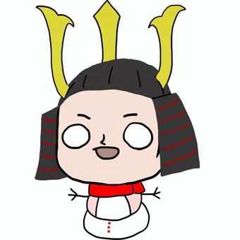 ゆるい小早川秀秋　ゆきだるまさん 小早川,秀秋,金吾,中納言,秀詮,大名,城主,丹波,亀山城,岡山城のイラスト素材