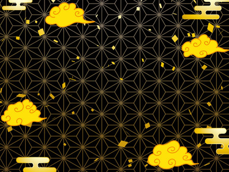 正月和風和柄年賀状 年賀状,和柄,和風,正月,可愛い,美しい,ベクター,紙吹雪,パーティー,お祝いのイラスト素材