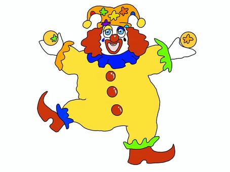 ピエロ ピエロ,道化師,サーカス,赤い鼻,カラフル,おどける,笑わせる,ボール,トリックスターのイラスト素材