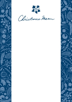 クリスマスメニュー表 クリスマス,メニュー,フレーム,枠,大人,メニュー表,落ち着いた,ネイビー,ボタニカル,植物のイラスト素材