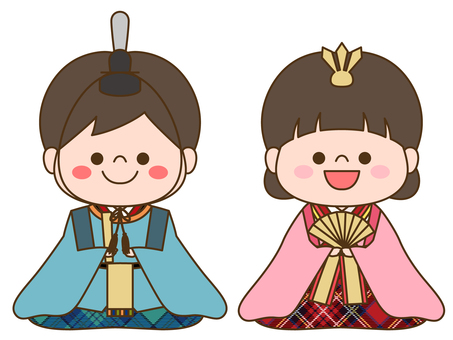 春の人物イラスト＜3月・ひな祭り＞ ひな祭り,お雛様,お内裏様,雛人形,節句,初節句,人形,3月,3日,日本のイラスト素材