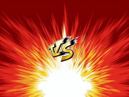 ゲームVS対決素材 爆発,炎,火,グラデーション,枠,オシャレ,テンプレート,ポップ,広告,デザインのイラスト素材