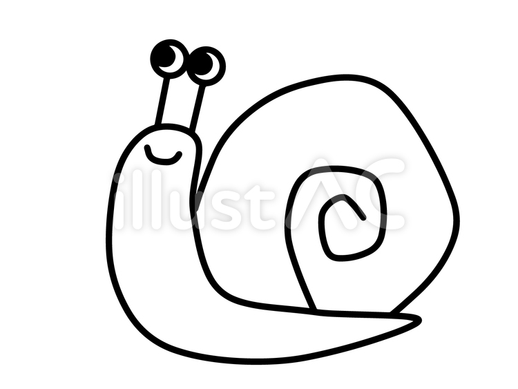 かたつむり　塗り絵 かたつむり,ぬりえ,塗り絵のイラスト素材