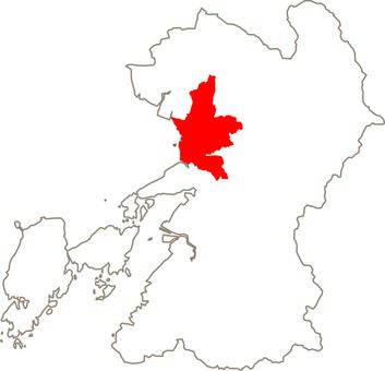 熊本県熊本市 熊本県,熊本市,県庁所在地,境界,輪郭,形,影,地図のイラスト素材