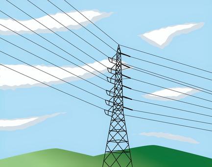 Illustration, 鋼架, 電線, 電力, 