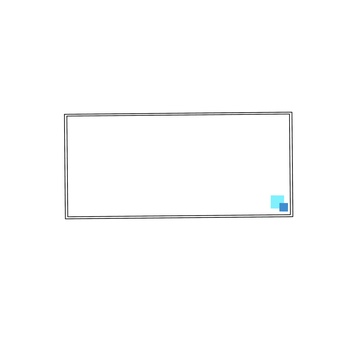 四角フレーム　ブルー タイトルボックス,自由記入,枠,手書き,かわいい,おしゃれ,四角,長方形,くすみカラー,目立つのイラスト素材