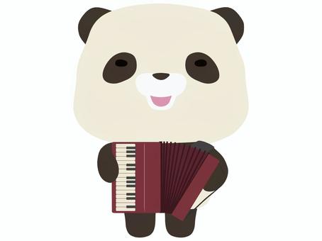 アコーディオンを演奏する笑顔のパンダ アコーディオン,パンダ,笑顔,動物,かわいい,楽器のイラスト素材