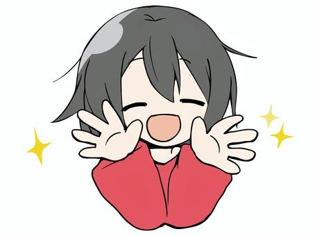 こども ピカピカ 子供,女の子,両手,元気,キラキラ,清潔,衛生,消毒,パー,ポーズのイラスト素材