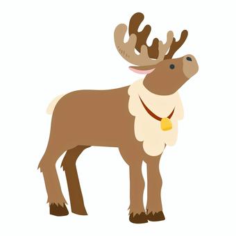 立つトナカイの単体イラスト