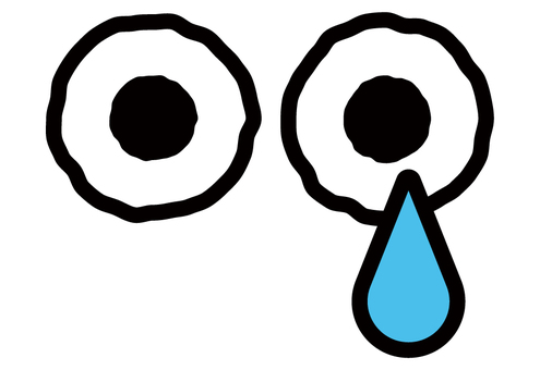 ポップなキャラクターの目　涙 目,涙,涙目,泣く,表情,瞳,ポップ,キャラクター,漫画,悲しいのイラスト素材