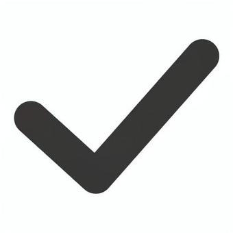 チェックマーク_黒 チェックマーク,チェック,採点,ok,承認,黒,シンプル,確認,レ点,単体のイラスト素材