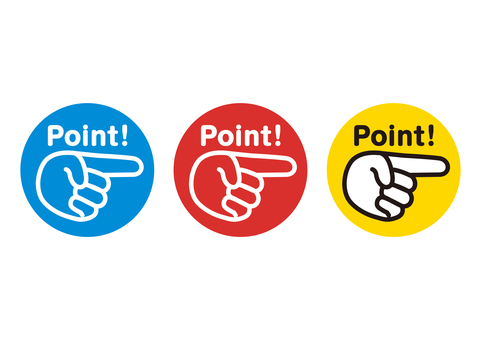 ポイントのアイコン ポイント,あしらい,アイコン,マーク,アイコン単品,ベクター,じゃんけん,手,一番,指差しのイラスト素材