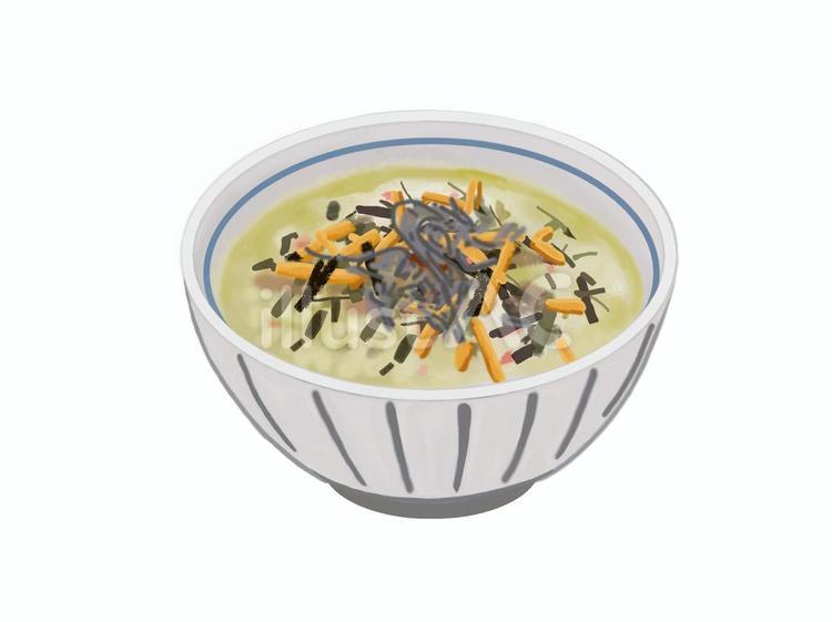 塩昆布茶漬け お茶漬け,塩昆布,昆布のイラスト素材