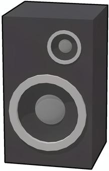 ブックシェルフスピーカー 電化製品,黒物家電,オーディオ,スピーカー,ブックシェルフスピーカー,黒色,3dcg,立体,デフォルメ,背景透過のイラスト素材