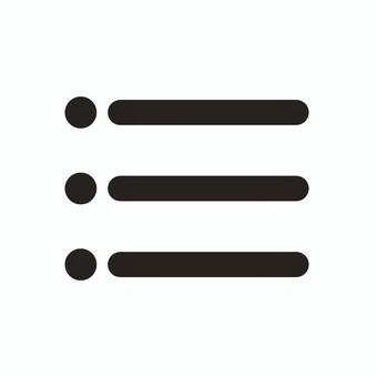 メニューボタン（リスト・黒） メニューボタン,メニュー,リスト,箇条書き,3本線,アイコン,シンプル,ボタン,黒,角丸のイラスト素材
