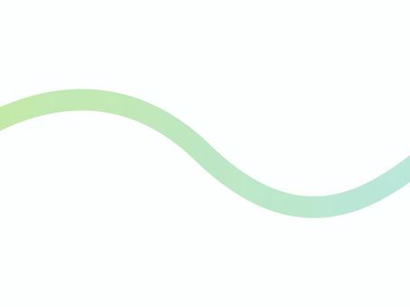 フレッシュな緑グラデーションがかった波線 波線,曲線,飾り罫,ライン,グラデーション,緑,フレッシュ,爽やか,抽象的,デザインのイラスト素材