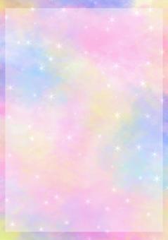 ゆめかわフレーム・背景 パステルカラー,カラフル,キラキラ,ゆめかわ,背景,背景画像,手書き,手描き,おしゃれ,かわいいのイラスト素材