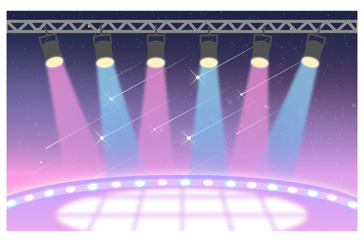 アイドル　ステージ　星空　ピンク ステージ,舞台,スポットライト,照明,ライブ,コンサート,ホール,劇場,イラスト,ベクターのイラスト素材