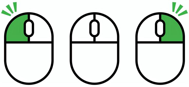 マウスのアイコンセット 緑 マウス,クリック,カーソル,操作,パソコン,スクロール,デバイス,周辺機器,インターネット,pcのイラスト素材