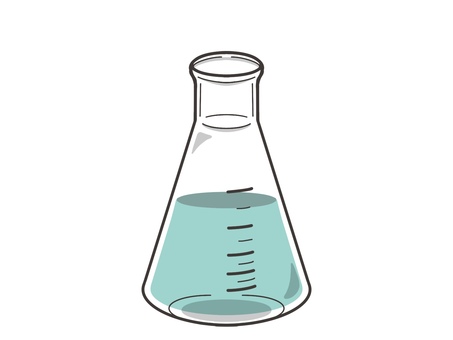 三角フラスコ 液体入り 三角フラスコ,実験器具,理科,科学,化学,シンプルのイラスト素材