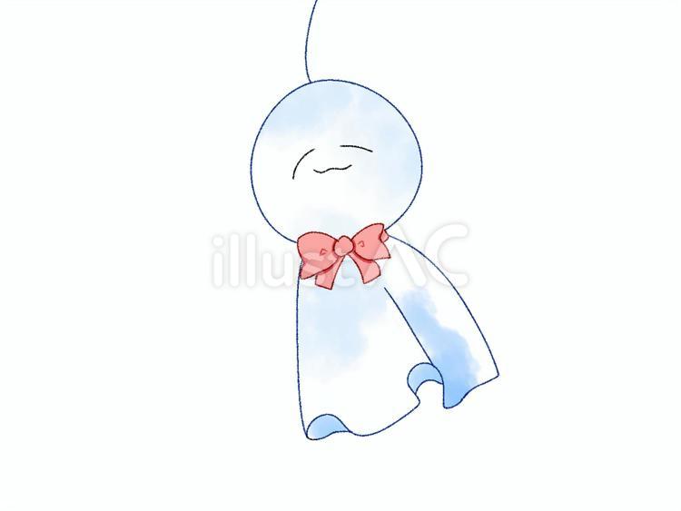 てるてる坊主 てるてる坊主,人形,手描きのイラスト素材