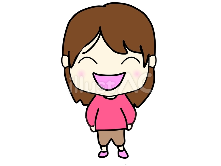 笑顔の女の子　 女の子,幼児,子供のイラスト素材