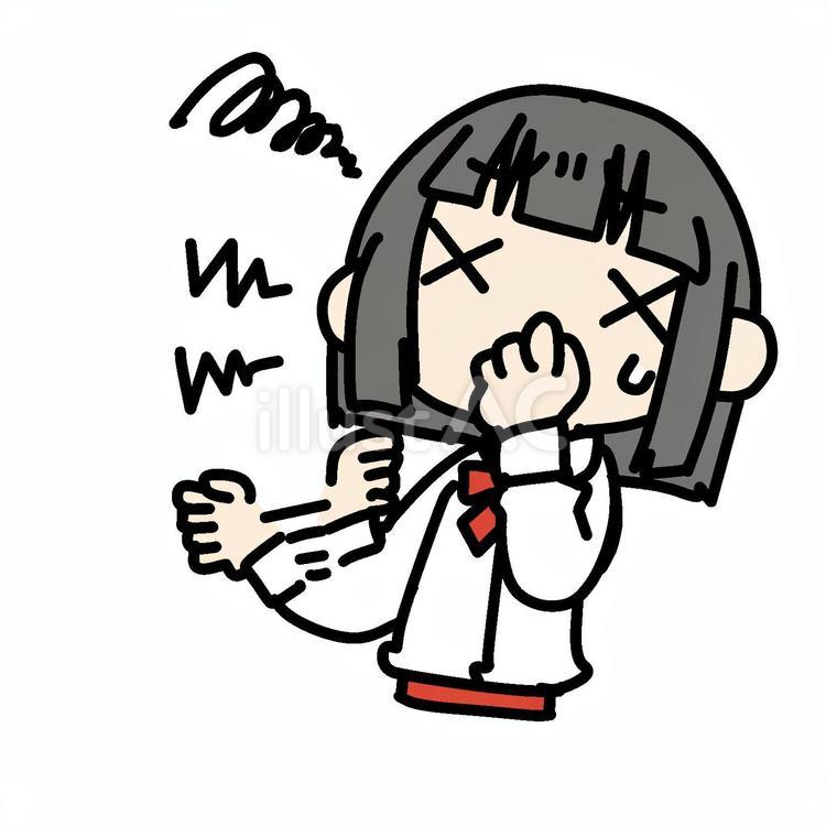 臭がる少女イラスト - No: 26290686｜無料イラスト・フリー素材なら「イラストAC」