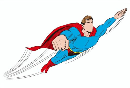 Illustration, un héros, un homme, cape, 