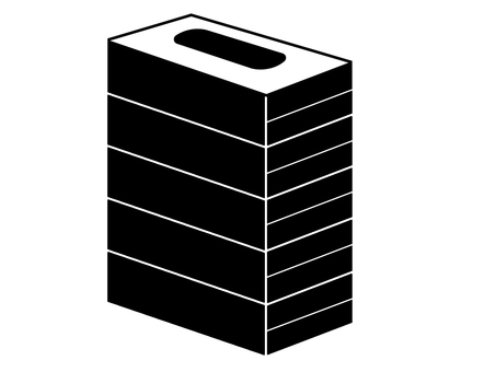 ボックスティッシュ ティッシュ,ティッシュペーパー,ボックスティッシュ,ティッシュボックス,箱,ケース,ちり紙,日用品,イメージ,シンプルのイラスト素材