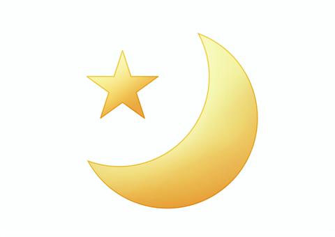 三日月と星 三日月,星,シンプル,アイコン,夜,空,天体,観測,衛星,光のイラスト素材